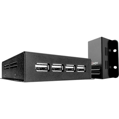LINDY 50m 4 Port USB 2.0 Cat.5 Extender RJ45 USB-extender Via netwerkkabel RJ45 50 m