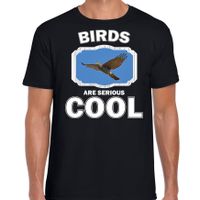 Dieren vliegende havik roofvogel t-shirt zwart heren - birds are cool shirt