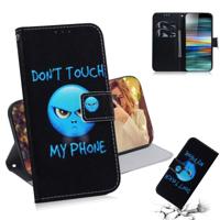 Woede patroon gekleurde tekening horizontale Flip lederen case voor Sony Xperia 10 met houder & kaartsleuven & portemonnee