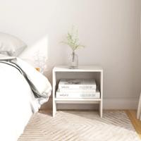 Nachtkastjes 2 st 40x30,5x40 cm massief grenenhout wit