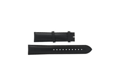 Horlogeband Burberry BU9008 / BU1772 / BU9022 / BU9009 Leder Zwart 20mm