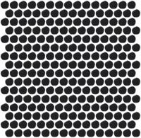 Mozaïek tegels Penny Zwart Mat 31,5x29,1 - Rond Wand en vloer Geglazuurde porseleinen steengoed