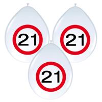 16x stuksFeest ballonnen 21 jaar
