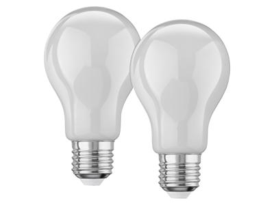 LIVARNO home 2 LED-lampen (Bol E27, melkachtig 4,2W 2 stuks)