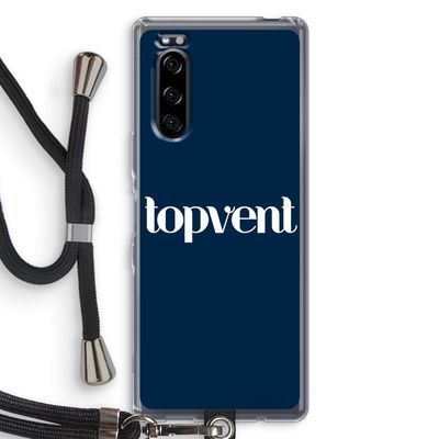 Topvent Navy: Sony Xperia 5 Transparant Hoesje met koord