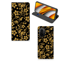 Xiaomi Mi 11i | Poco F3 Smart Cover Gouden Bloemen - thumbnail