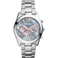 Fossil Perfect Boyfriend multifunctionele Dameshorloge met parelmoeren wijzerplaat en stalen armband