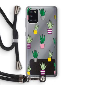 Sanseveria: Samsung Galaxy A31 Transparant Hoesje met koord