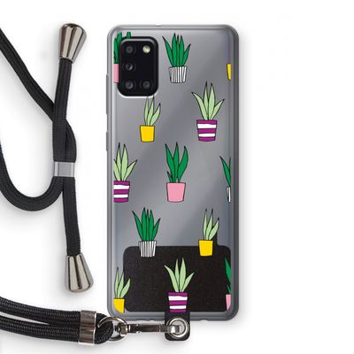 Sanseveria: Samsung Galaxy A31 Transparant Hoesje met koord