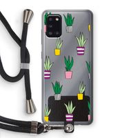 Sanseveria: Samsung Galaxy A31 Transparant Hoesje met koord