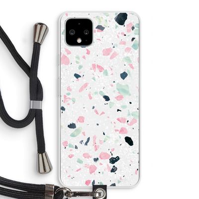 Terrazzo N°3: Pixel 4 XL Transparant Hoesje met koord