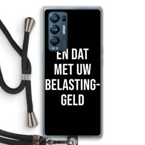 Belastinggeld - Zwart: Oppo Find X3 Neo Transparant Hoesje met koord