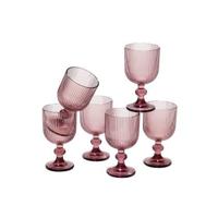 Mica Decorations Merlot Wijnglas - Set van 6 - 250 ml - Paars