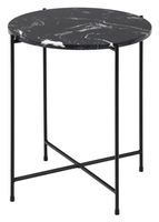 Bendt Bijzettafel 'Carolien' Zwart Marmer, Ø42cm