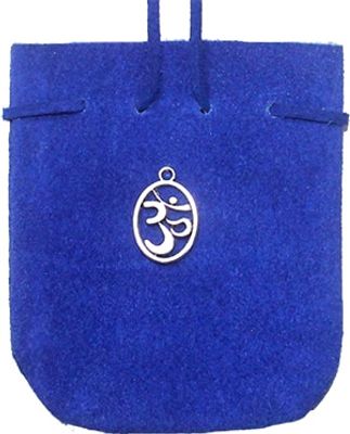 Suède Tasje Turqoise Cobalt - Oval Om
