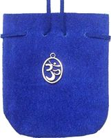 Suède Tasje Turqoise Cobalt - Oval Om