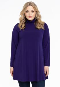 Yoek Tuniek met col wide bottom | Paars | Maat 58/60