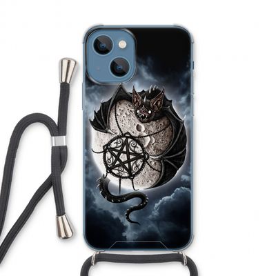 Volle maan: iPhone 13 Transparant Hoesje met koord