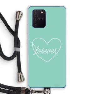 Forever heart pastel: Samsung Galaxy Note 10 Lite Transparant Hoesje met koord
