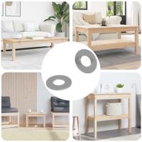 VidaXL Washers 2 pcs zilver 16 x 16 x 1,5 cm ijzer