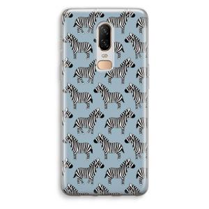 Zebra: OnePlus 6 Transparant Hoesje