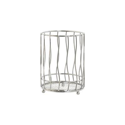 Bestekmand Home ESPRIT Zilverkleurig Metaal 11.5 x 11.5 x 15.5 cm