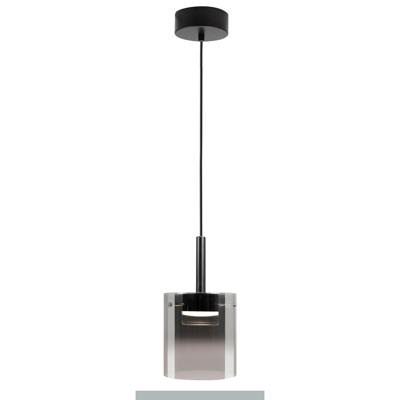 Highlight HanglampSalerno zwart met smoke glas - H5426.01