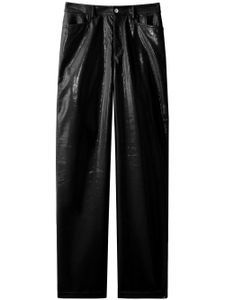 Proenza Schouler White Label pantalon droit à finitions laquées - Noir