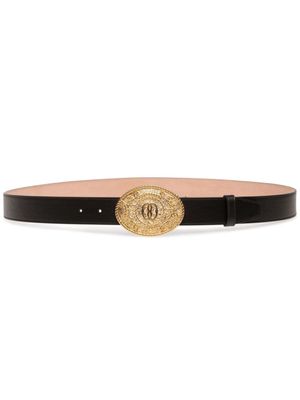 Bally ceinture en cuir à boucle logo - Noir