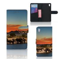 Sony Xperia Z3 | Telefoonhoesje | Met pasjeshouder | Olifanten