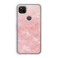 Roze marmer: Google Pixel 4a Transparant Hoesje