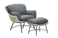 Logan fauteuil met voetenbank vw - Garden impressions