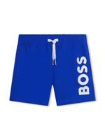 BOSS Kidswear short de sport à logo imprimé - Bleu