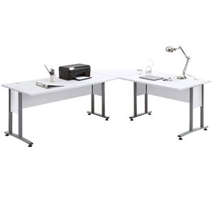 Hoekbureau Calvia van 240x200 cm wit