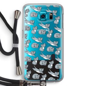 Poezen: Samsung Galaxy S6 Transparant Hoesje met koord