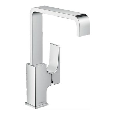 Hansgrohe Wastafelmengkraan Metropol Eengreeps 230 met Rechte Greep en Push-Open Afvoer Chroom