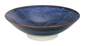 Japans porseleinen bord - Tokyo Design Studio - Seigaiha - 21.5 x 4cm