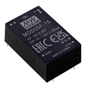 Mean Well MDD06G-15 DC/DC-converter, print 200 mA 6 W Aantal uitgangen: 2 x Inhoud 1 stuk(s)