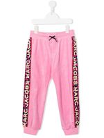 Marc Jacobs Kids pantalon de jogging à bandes logo - Rose