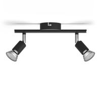 Philips Zwarte plafondspotLimbali 2x GU10 - 46523700