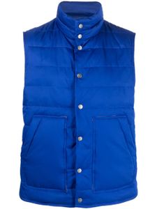 Kiton gilet matelassé à boutonnière - Bleu