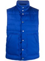 Kiton gilet matelassé à boutonnière - Bleu