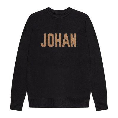Johan Cruyff - Johan Knit Crewneck Sweater - Zwart