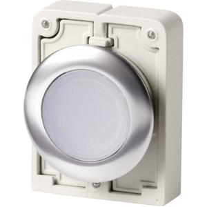 Eaton 182925 M30C-FDL-W Druktoets Plat, Rond, Verchroomd Wit 1 stuk(s)