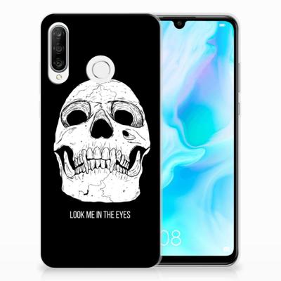 Silicone Back Case Huawei P30 Lite Skull Eyes Silicone Back Case Huawei P30 Lite Skull Eyes