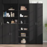Hoge kast 50x41x185 cm bewerkt hout zwart