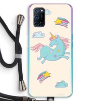 Vliegende eenhoorn: Oppo A92 Transparant Hoesje met koord
