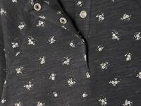 T-shirt blouse model met bloemenprint antraciet