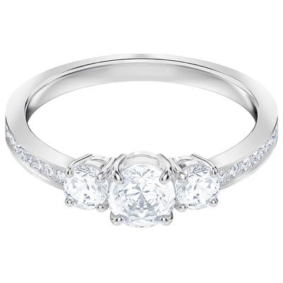 Swarovski Ring 5448872 Attract Trilogy zilverkleurig Maat 50