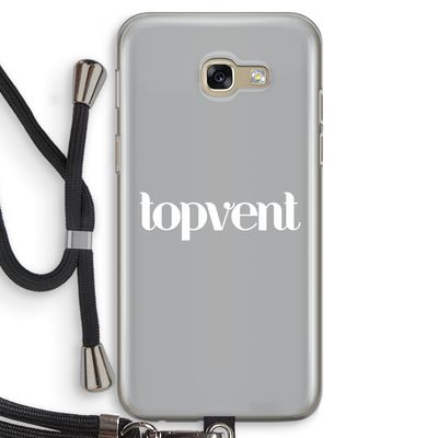 Topvent Grijs Wit: Samsung Galaxy A5 (2017) Transparant Hoesje met koord